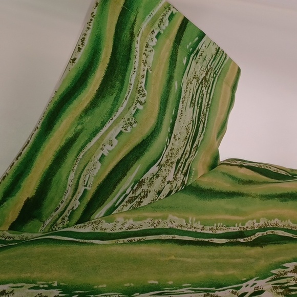 Voir Collection Vintage Animal Print Green/White Blouse L - Picture 3 of 6